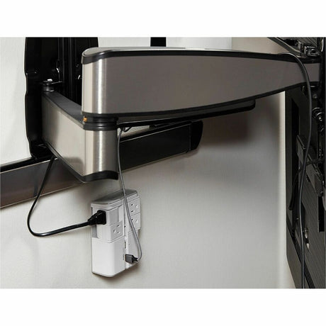 Sanus On-Wall Surge Protector - 4 Rotating Outlet Power Strip with USB ports - White