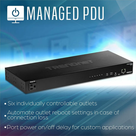TRENDnet 6-Outlet Managed Rackmount Power Distribution Unit