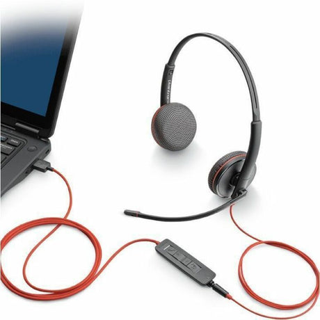 Poly Blackwire 3220 Stereo Headset +USB-C/A Adapter TAA