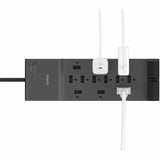 Belkin 12-Outlet Surge Protector - 8ft Cord - Right Angle Plug - 3940J - Grey