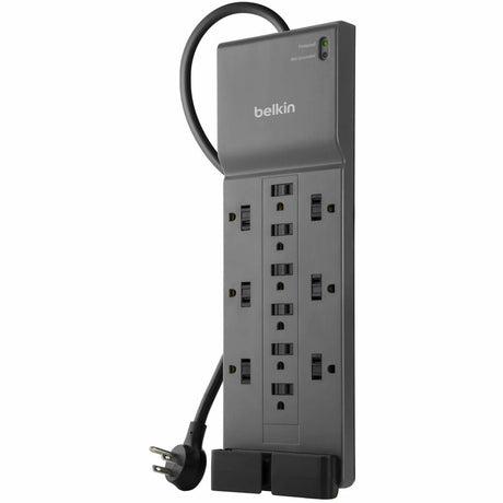 Belkin 12-Outlet Surge Protector - 8ft Cord - Right Angle Plug - 3940J - Grey