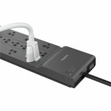 Belkin 12-Outlet Surge Protector - 8ft Cord - Right Angle Plug - 3940J - Grey