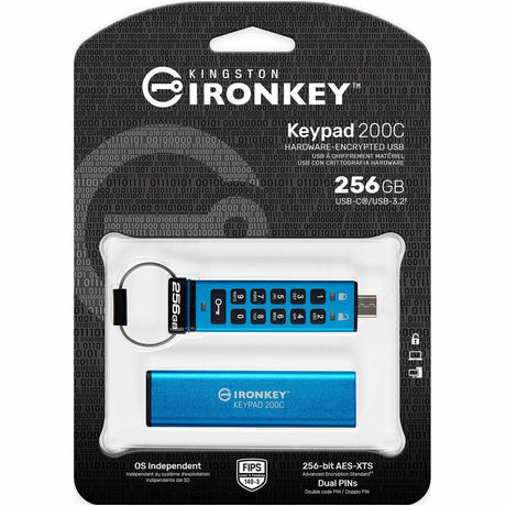 IronKey Keypad 200 256GB USB 3.2 (Gen 1) Type C Flash Drive