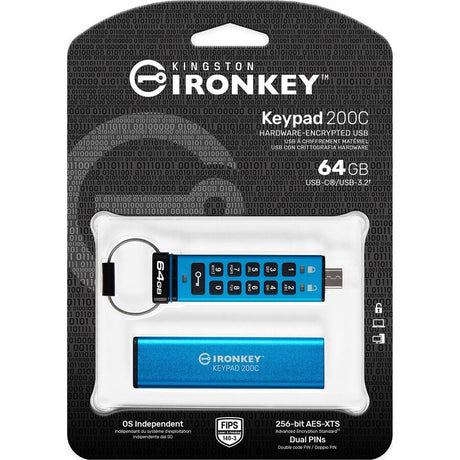 64GB USB-C IRONKEY KEYPAD 200C
