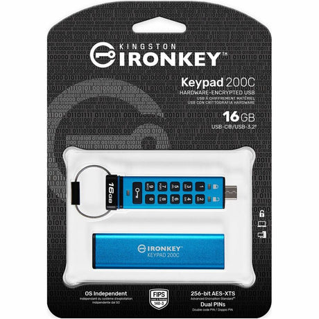 IronKey Keypad 200 16GB USB 3.2 (Gen 1) Type C Flash Drive