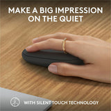 Logitech Pebble Mouse 2 M350s Slim Bluetooth Wireless Mouse, Portable, Customizable Button, Quiet Clicks - Tonal Graphite