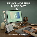 Logitech Pebble Mouse 2 M350s Slim Bluetooth Wireless Mouse, Portable, Customizable Button, Quiet Clicks, Tonal White