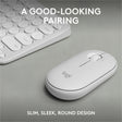 Logitech Pebble 2 Combo, Wireless Keyboard and Mouse, Quiet and Portable, Customizable, Logi Bolt, Bluetooth, Tonal White