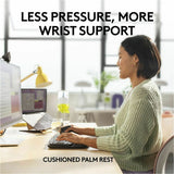 Logitech Wave Keys for Business, Wireless Ergonomic Keyboard with Cushioned Palm Rest, Logi Bolt, Graphite