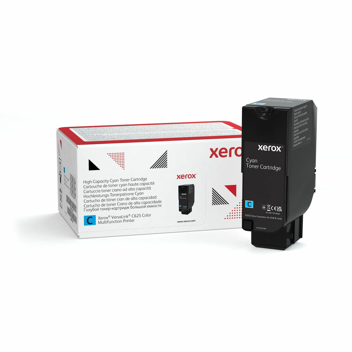 Xerox Genuine Xerox&reg; VersaLink&reg; C625 Color Multifunction Printer Cyan High capacity Toner Cartridge (16000 Pages) - 006R04637