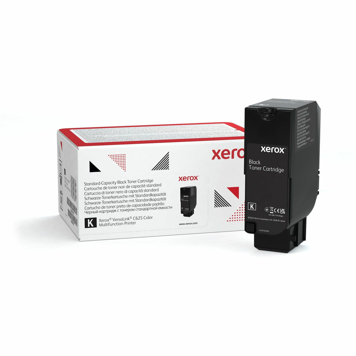 Xerox Genuine Xerox&reg; VersaLink&reg; C620 Color Printer, C625 Color Multifunction Printer Black Standard capacity Toner Cartridge (8000 Pages) - 006R04616