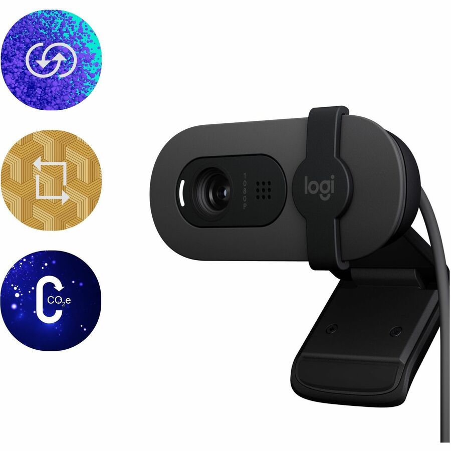 Logitech BRIO 100 Webcam - 2 Megapixel - 30 fps - Graphite - USB Type A