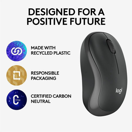 Logitech M240 for Business Silent Wireless Mouse, Secure Logi Bolt USB Receiver, Graphite