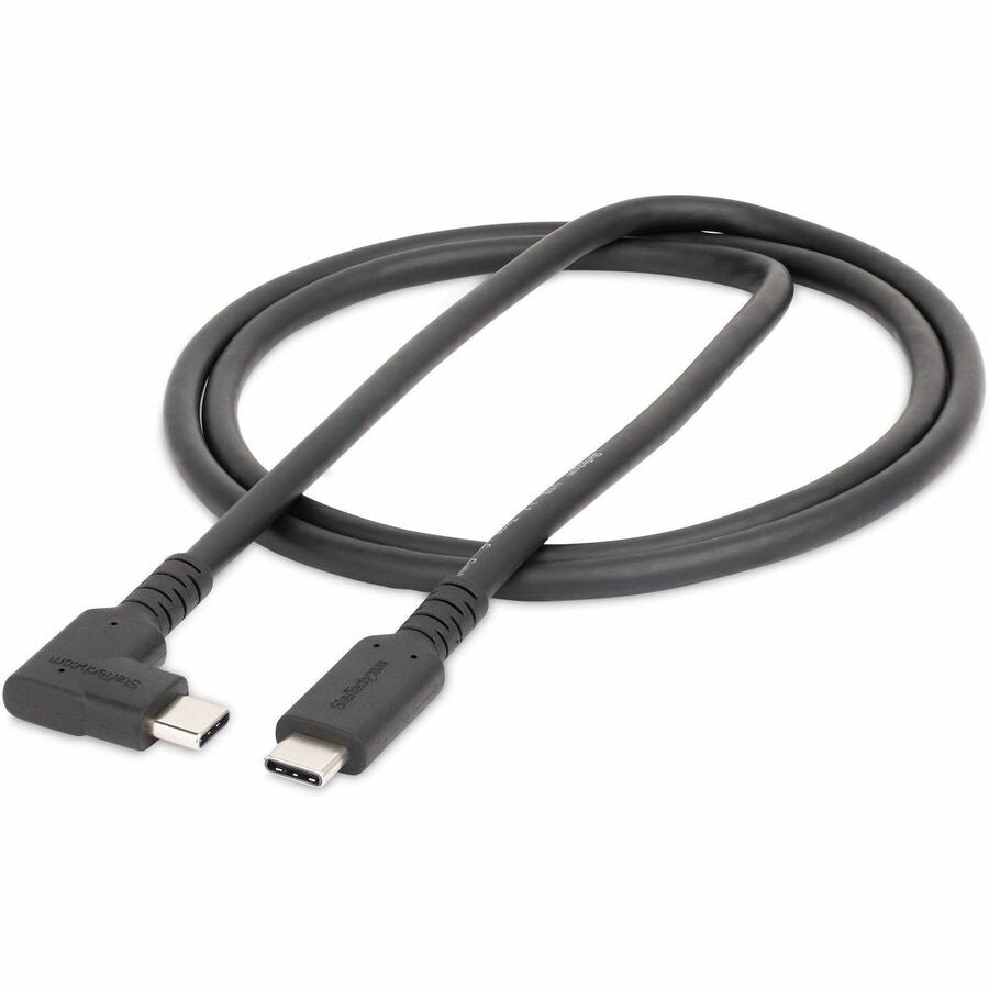 StarTech.com 3ft (1m) Rugged Right Angle USB-C Cable, USB 10 Gbps, USB C to C Data Transfer Cable, 100W PD, 4K 60Hz, 90 Degree USB-C Cable