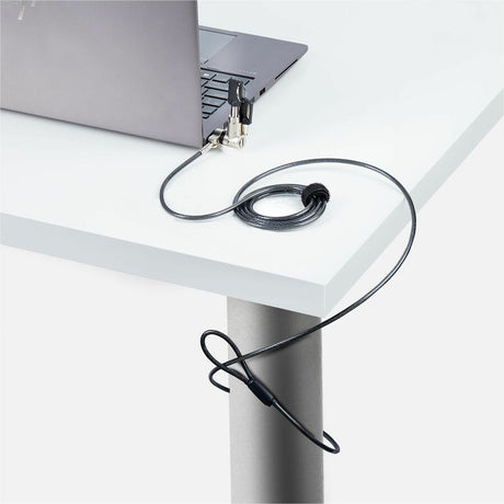 StarTech.com Universal Laptop Lock 6.6ft, Security Cable For Notebook Compatible w/Noble Wedge&reg;/Nano/K-Slot; Keyed Locking Cable