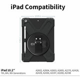 Rugged iPad 10.2" Case - Integrated Screen Protector (9th, 8th, and 7th Generation)