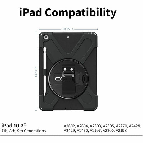 Rugged iPad 10.2" Case - Integrated Screen Protector (9th, 8th, and 7th Generation)
