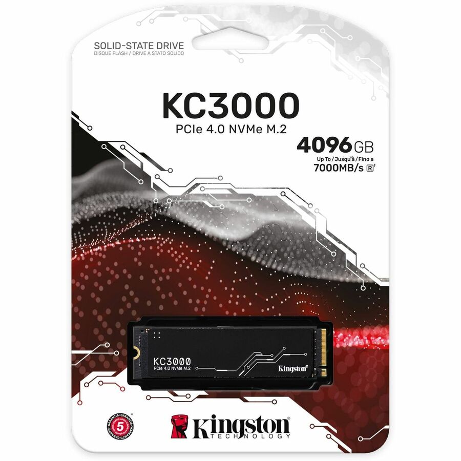 Kingston KC3000 4 TB Solid State Drive - M.2 2280 Internal - PCI Express NVMe (PCI Express NVMe 4.0 x4)