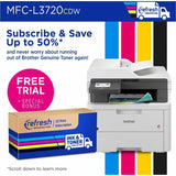 Brother MFC-L3720CDW Wireless Digital Color All-in-One Printer with Laser Quality Output, Copy, Scan and Fax, Duplex and Mobile Printing