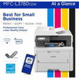 Brother MFC-L3780CDW Wireless Digital Color All-in-One Printer with Laser Quality Output, Copy, Scan, and Fax, Single Pass Duplex Copy and Scan, Duplex and Mobile Printing, Gigabit Ethernet