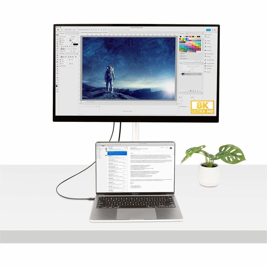 StarTech.com 1.6ft/50cm Thunderbolt 4 Cable, 40Gbps, 100W PD, 4K/8K Video, Intel-Certified, Compatible w/Thunderbolt 3/USB 3.2/DisplayPort