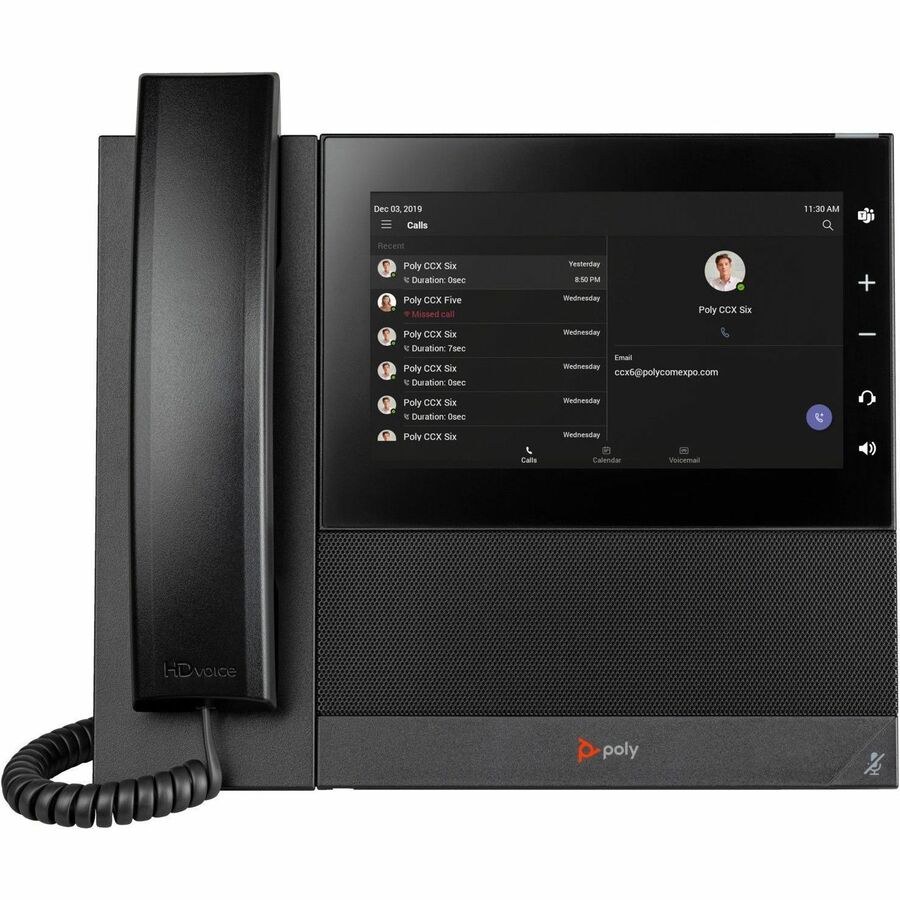 Poly CCX 600 Business Media Phone for Microsoft Teams and PoE-enabled GSA/TAA