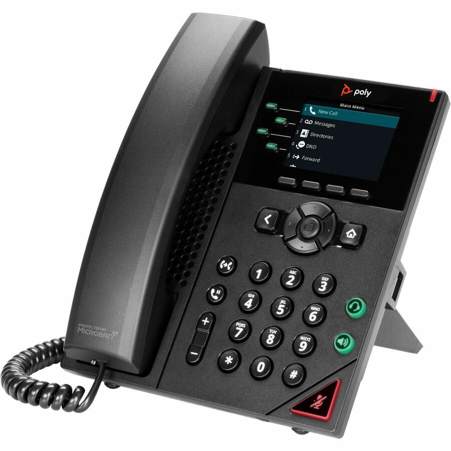 Poly VVX 250 4-Line IP Phone and PoE-enabled GSA/TAA
