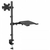 Manhattan 462136 Desk Mount for Monitor, Notebook, LED Monitor, LCD Monitor, Display, MacBook, Projector, Display Screen - Black - Landscape/Portrait