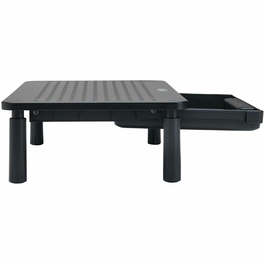 Eaton Tripp Lite Series Monitor Riser for Desk, 15 x 9 in. - Height Adjustable, Storage Drawer, Metal, Black