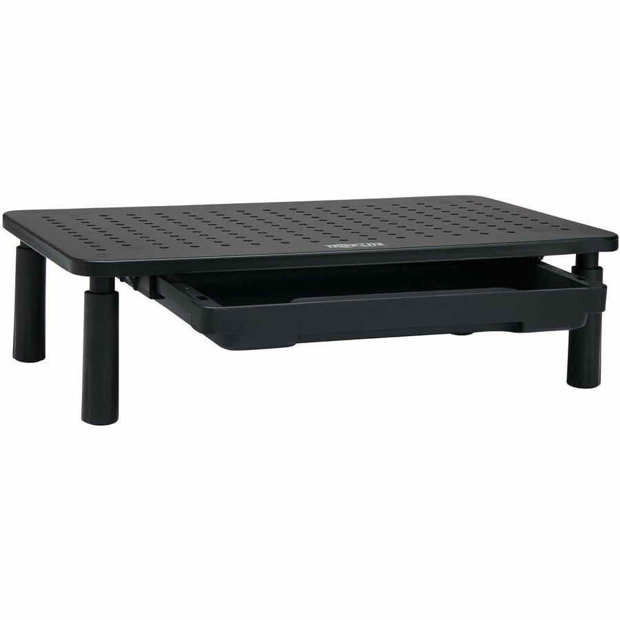 Eaton Tripp Lite Series Monitor Riser for Desk, 15 x 9 in. - Height Adjustable, Storage Drawer, Metal, Black