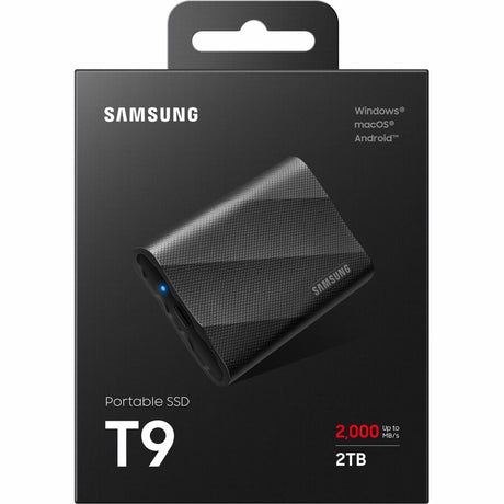 Samsung T9 2 TB Portable Solid State Drive - External - Black