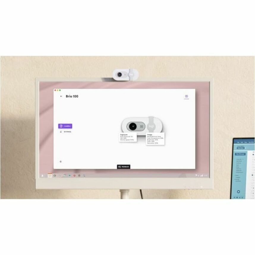 Logitech BRIO 100 Webcam - 2 Megapixel - Off White - USB Type A - 1 Pack(s)