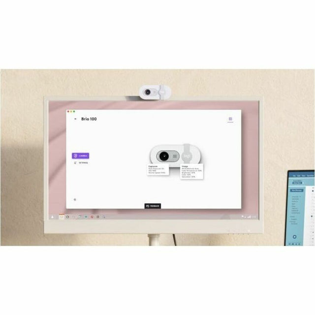 Logitech BRIO 100 Webcam - 2 Megapixel - Off White - USB Type A - 1 Pack(s)