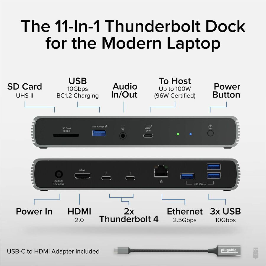 Dual 4K monitor TB4 Dock 100W