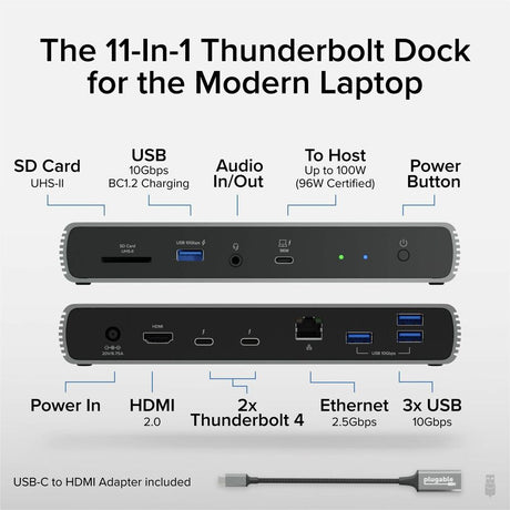 Dual 4K monitor TB4 Dock 100W