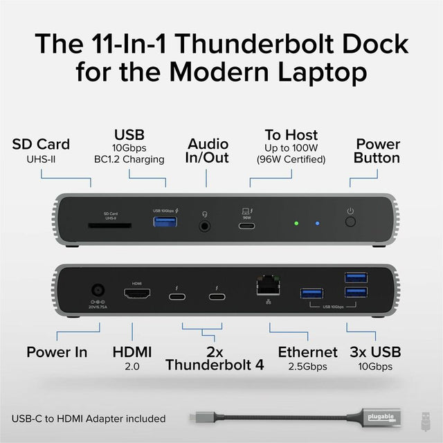Dual 4K monitor TB4 Dock 100W