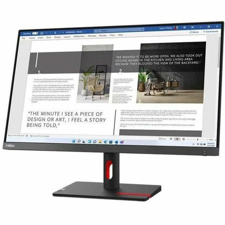 Lenovo ThinkVision S27i-30 27" Class Full HD LED Monitor - 16:9 - Storm Gray