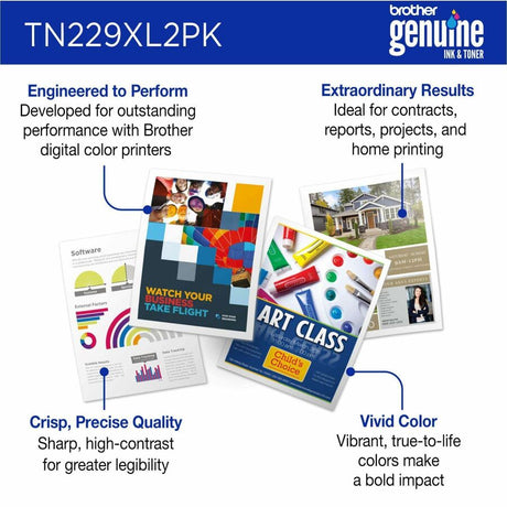 Brother Genuine TN229XL2PK High-yield Black Toner Cartridge Twin-Pack