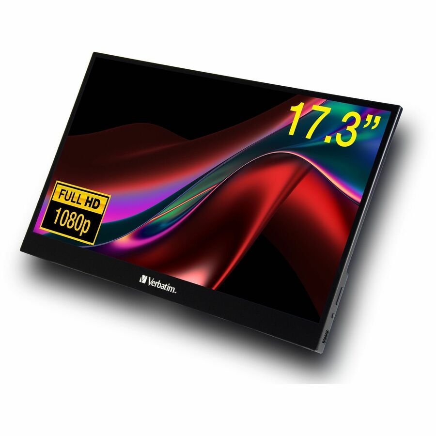 Verbatim Portable Touchscreen Monitor Full HD 1080p 17.3" Metal Housing