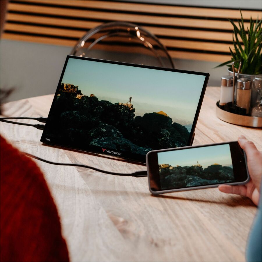 Verbatim Portable Touchscreen Monitor Full HD 1080p 14" Metal Housing