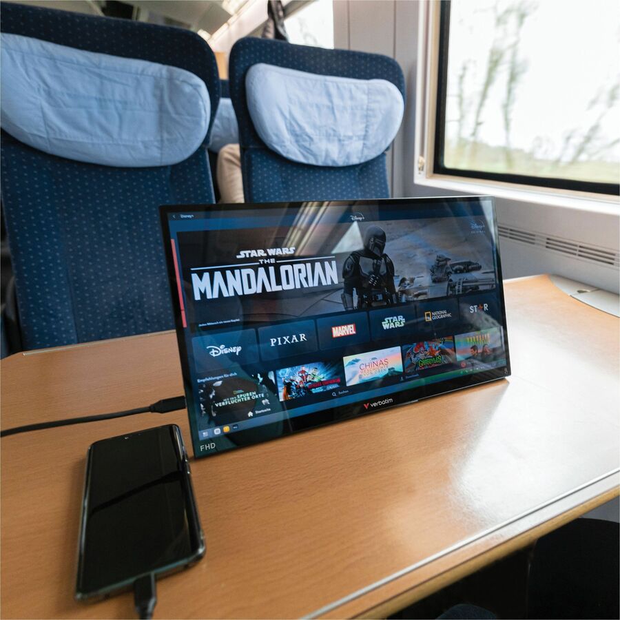 Verbatim Portable Touchscreen Monitor Full HD 1080p 15.6" Metal Housing