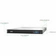 APC Smart-UPS, Line Interactive, 1000 VA, LCD, Rackmount 1U, 120V, 4x NEMA 5-15R outlet, USB, AVR, Short Depth