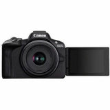 Canon EOS R50 24.2 Megapixel Mirrorless Camera with Lens - 0.71" - 1.77" (Lens 1), 2.17" - 8.27" (Lens 2) - Black