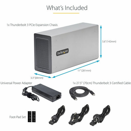 StarTech.com Thunderbolt 3 PCIe Expansion Chassis, Enclosure Box w/Dual PCI-E Slots, External PCIe Slots, 8K/4K Output Via TB3/DP 1.4, TAA