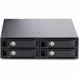 StarTech.com 4-Bay Backplane for U.2 Drives, Fits in a 5.25inch Bay, Mobile Rack for 2.5inch U.2 (SFF-8639) NVMe HDD/SSDs, Removable Trays
