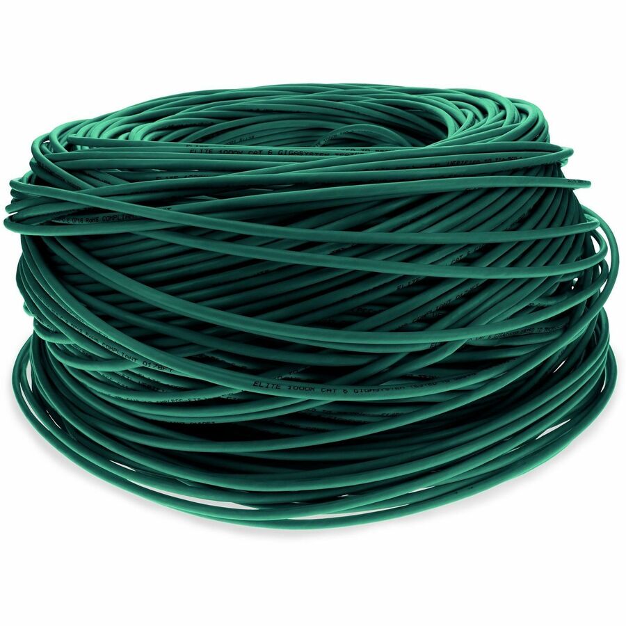 1000FT GREEN CAT6 STP PVC