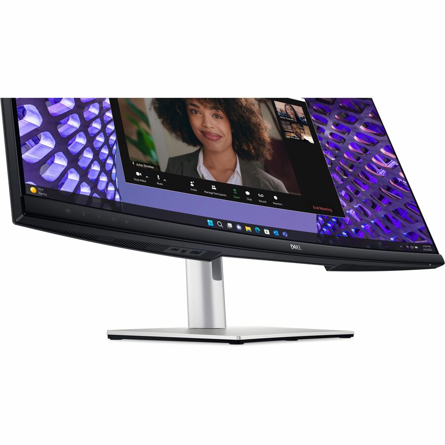 Dell P3424WEB 34" Class Webcam UW-QHD Curved Screen LED Monitor - 21:9 - Black, Silver
