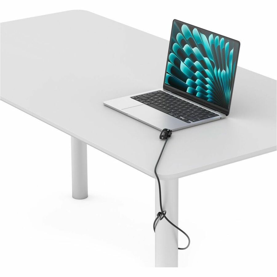 Compulocks Ledge Lock Adapter for MacBook Air 15" M2 and M3 with Combination Cable Lock Silver