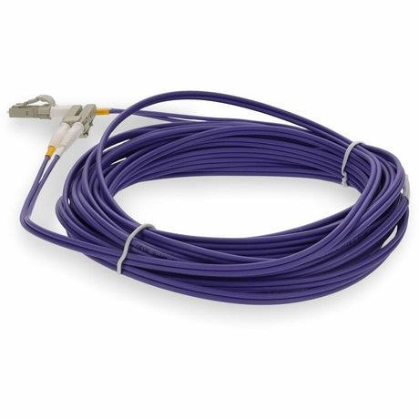 AddOn 6m LC to LC Purple OM4 Duplex OFNP (Plenum-Rated) TAA Fiber Patch Cable