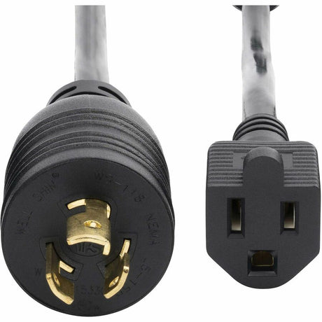 StarTech.com 1ft (30cm) Heavy Duty Power Cord, Twist-Lock NEMA L5-15P to NEMA 5-15R, 15A 125V, 14AWG, UL Listed